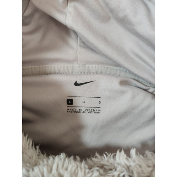 Nike Women's Beige‎ Sherpa Therma Fleece Hoodie Pullover Size Large Athleisure - Picture 11 of 14